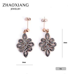 Pendientes de Acero Inoxidable con Cristales, Accesorios de Moda Unisex para Fiestas, Compromisos, Regalos de Joyería para Mujer - Product Image 6