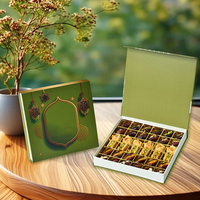 Grüne Geschenk box Leere individuell bedruckte Baklava-Gebäck verpackung Schokoladen-Dessert boxen