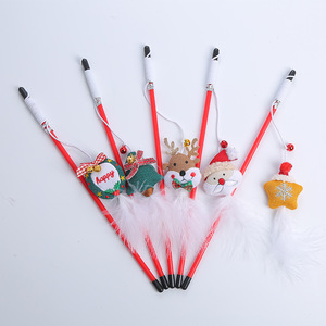 Bán Buôn Tùy Chỉnh Lễ Hội Giáng Sinh Mèo Trêu Ghẹo Stick Lông Tương Tác Đồ ChơI Mèo - Product Image 1