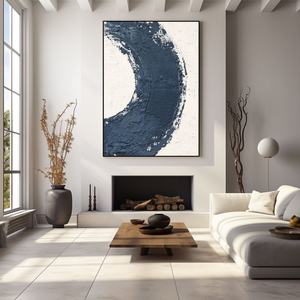 Pintura al Óleo Texturizada Hecha a Mano, Arte de Pared en Lienzo para Decoración Interior Minimalista de Villas y Hoteles de Lujo, Original - Product Image 5