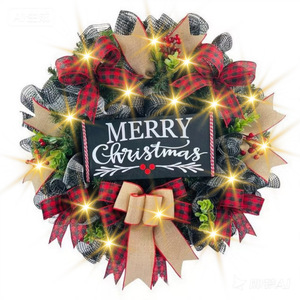 Guirlande de Noël transversale pour décoration de porte et accessoires de décoration de fête - Product Image 5