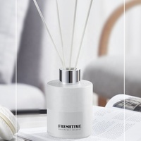Flacon de diffuseur de parfum vide, rond, élégant, de haute qualité, de couleur noir et blanc, 1 pièce, 150ml