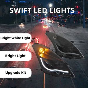 FORS-Auto Parts Headlights for Suzuki <strong>Swift</strong> 2005-2016 New Modified Glow Diode <strong>Daytime</strong> <strong>Running</strong> <strong>Lights</strong> Turn Signal Lens 6000k - Product Image 2