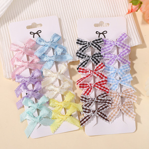 Meistverkauftes Neues Kariertes Haarschleifen-Set Niedliche Mädchen-Haaraccessoires Kinder-Prinzessin Süßes Tägliches Haar-Accessoire für Zuhause 5103 - Product Image 4