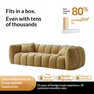 Canapé inclinable sans cadre en tissu mousse compressée 32D, idéal pour les petits espaces et salons – Meilleure vente - Product Image 2