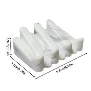 צלחת סבון סיליקון עם ניקוז עצמי מגש סבון ללא להחליק לחך אמבטיה למטבח חדר רחצה ספוג גומי משטח סבונים - Product Image 6