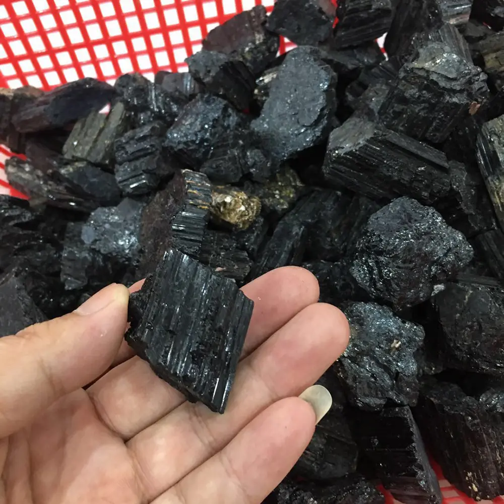 Großhandel natürlichen rohstoffen kristall steine schwarz <span class=keywords><strong>turmalin</strong></span>