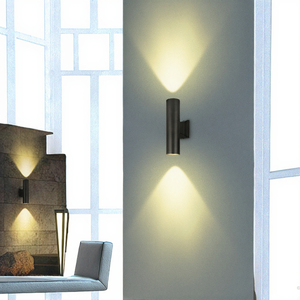 IP65 Outdoor Waterproof Aluminum Decorative LED Wall Sconce Modern Cylindrical Dimmable <b>Warm</b> White Living Room Wall <b>Lamp</b> - Product Image 3