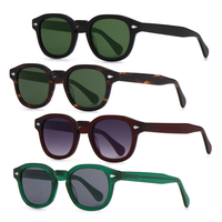 Qualité supérieure classique forme ronde acétate femmes rétro lunettes de soleil 2024 Vintage personnalisé CR39 lentille acétate lunettes de soleil pour unisexe