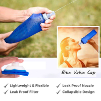 Flasque en TPU souple sans BPA de 150ml 200ml 250 300ml pour vélo de course portable pliable pour le sport