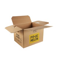 Caja de Envío para Productos Frescos de Granja con Asas para Fácil Transporte en Servicios de Entrega a Domicilio