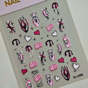 3D เล็บผีผีติดด้วยต<span class=keywords><strong>น</strong></span>เองสติ๊กเกอร์ติดเล็บ<span class=keywords><strong>น</strong></span>่ารักลายใยแมงมุมใยแมงมุมตกแต่งเล็บรูปหัวกะโหลกรูปหัวใจศิลปะสำหรับวันฮาโลวี<span class=keywords><strong>น</strong></span> - Product Image 5