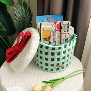 Cesta de Navidad de felpa Cesta de almacenamiento de Papá Noel Cesta de regalo para dulces y <span class=keywords><strong>vino</strong></span> - Product Image 2
