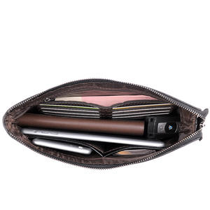 ใหม่ผู้ชาย PU กระเป๋าถือขนาดใหญ่ความจุกระเป๋าถือซองจดหมายผู้ชายนุ่มสบายๆใต้วงแขนคลิปซิปกระเป๋าสตางค์ - Product Image 5