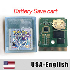 Cartouche de jeu filaire ABS de haute qualité jaune cristal pour console vidéo GBC - Version américaine - Sans fonction de sauvegarde ni RTC - Anglais - Product Image 3