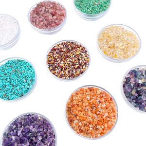 Ghiaia di Cristallo all'Ingrosso 100g Materiali Misti Chips di Cristallo Ametista Naturale <span class=keywords><strong>Quarzo</strong></span> Rosa Ghiaia Levigata - Product Image 3