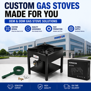 Cocina de Gas Portátil de 3 Quemadores, Estufa de Gas Portátil de Triple Quemador con Estructura Estable para Acampar al Aire Libre - Product Image 5