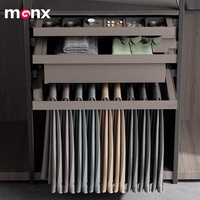 Porte-pantalons coulissant pour armoire, support de rangement pour pantalons en cuir de qualité supérieure