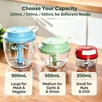 ZES Mini Handmatige Multifunctionele Professionele PP Processor Groente Ui Snelle Snijder Blender 5 Messen RVS