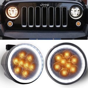 Ovovs khói LED phía trước blinkers nướng chỉ số con trỏ đậu xe ánh sáng LED bật đèn tín hiệu cho Jeep Wrangler JK jku - Product Image 1
