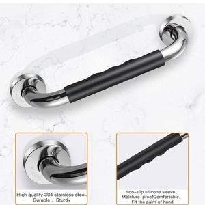 ราวจับซิลิโคนสแตนเลส 30 40 50 60 80 ซม. ราวจับนิรภัยในห้องน้ำสำหรับผู้สูงอายุและผู้พิการ - Product Image 3