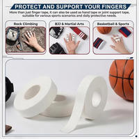 Bande adhésive pour doigts de volley-ball YiTape, 0,5 pouce x 32 pieds, bande athlétique pour doigts sans résidus, bande sportive blanche pour BJJ, escalade