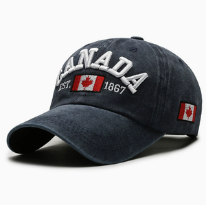 Casquette de baseball vintage avec drapeau canadien, broderie feuille d'érable, casquette snapback 1867, casquette décontractée pour homme et femme - Product Image 2