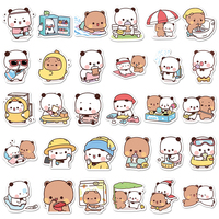 60 pièces vente d'usine Kawaii Meme autocollant de dessin animé impression étanche PVC personnalisé Yier et Bubu autocollant