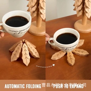 Salvamanteles de madera maciza con forma de árbol, aislante del calor, para ollas, posavasos, adorno de madera, para cuencos, estilo minimalista moderno. - Product Image 4