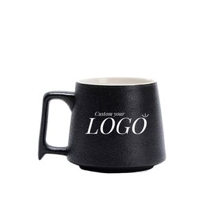 Taza de Cerveza de Cerámica Negra 3A Hecha a Mano por Likewinner, con Logotipo Personalizado Impreso en Serigrafía, Regalo Ecológico de Bienvenida - Product Image 1