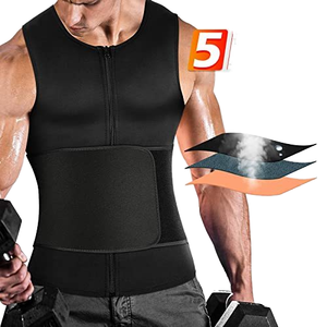 Corsetto da Uomo Modellante e <span class=keywords><strong>Dimagrante</strong></span> Fascia Addominale Effetto <span class=keywords><strong>Sauna</strong></span> Gilet Sudoriparo per Perdita di Peso Fitness Controllo della Pancia e Brucia Grassi per Allenamento - Product Image 2