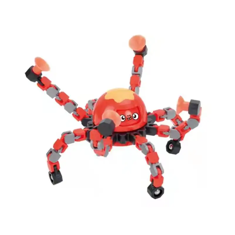 EEX055-Robot giratorio de juguete para niños, juguete giratorio de pulpo deformable con cambio de cara