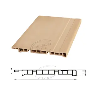 Umwelt freundliche Wholesale Composite Base board Kunden spezifische WPC PVC Film Laminated Sockel leiste