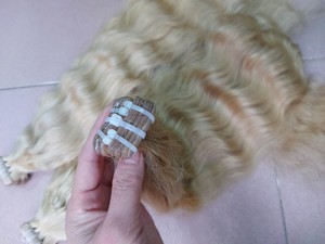 613 extensiones de cabello de cinta ondulada de agua profunda rubia blanqueada 100% cabello humano de templo vietnamita natural - Product Image 4