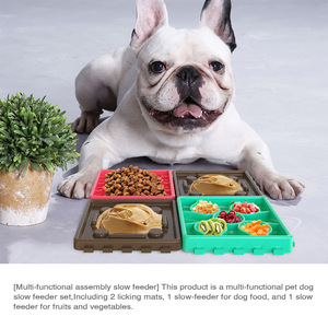 แผ่นรองให้อาหารสัตว์เลี้ยงพลาสติก 4 in 1 กันลื่น ช่วยให้อาหารไม่ไหลออก สำหรับสุนัข แมว สัตว์เลี้ยงขนาดเล็ก ใช้ภายในบ้าน อเนกประสงค์ ทำความสะอาดง่าย กันน้ำ - Product Image 2