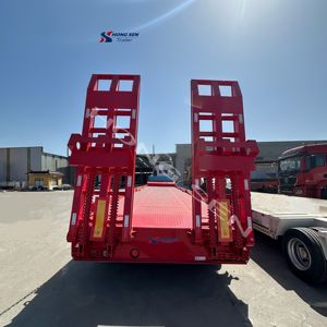 Heavy-Duty 7 8 trục 100-120 tấn Heavy-Duty thấp phẳng Trailer cho giao thông vận tải nặng, thấp phẳng/thấp giường bán xe tải Trailer - Product Image 4