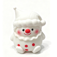 Jouet Squishy Géant en TPR Mignon de Noël, Anti-Stress Doux, Jouet à Presser Fidget, Bonhomme de Neige, Clown, Cadeau de Décompression pour les plus de 3 ans