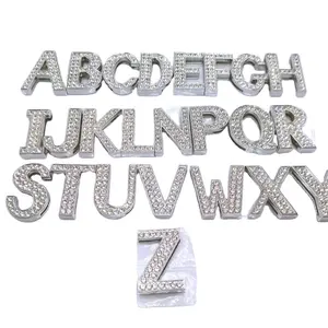 Großhandel Zink legierung Customizing Strass Alphabete 30mm Slide Letters