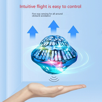 Jouet boule volante LED UFO, rotation à 360 degrés, boomerang flottant, mini drone, jeu d'intérieur et d'extérieur, cadeau, boule volante magique