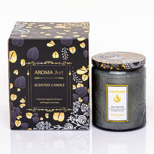 Jarra de vidrio para aromaterapia, para hogar y <span class=keywords><strong>Hotel</strong></span>, velas sin humo de vainilla - Product Image 3
