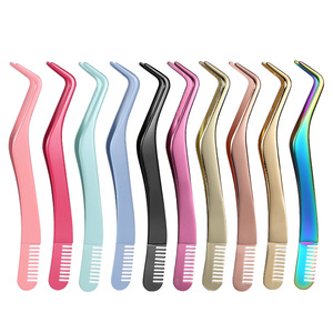 <span class=keywords><strong>Pince</strong></span> à <span class=keywords><strong>cils</strong></span> en acier inoxydable 10 mm, précise et durable, avec peigne coudé, dispositif auxiliaire pour <span class=keywords><strong>cils</strong></span>, type hippocampe, pour greffe de <span class=keywords><strong>faux</strong></span> <span class=keywords><strong>cils</strong></span> - Product Image 5