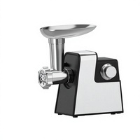 Hachoir à viande électrique mini en acier inoxydable, coupe-légumes, presse-agrumes, fonction de remplissage de saucisses - Réglages ajustables 800W 110V/220V