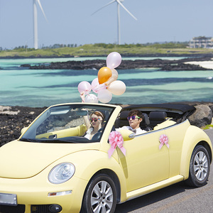 Prix de gros pas cher rubans cadeaux fleur personnalisé bleu corde de traction arcs papillon Type pour la décoration de cadeau de voiture de mariage - Product Image 6