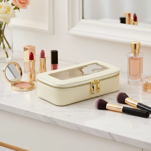 Bolsa de <span class=keywords><strong>Maquillaje</strong></span> Personalizada al por Mayor 2026, Bolsa de Cosméticos de Viaje Impermeable de PU con Cremallera para Niñas - Product Image 6