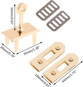 Cierres de metal con cierre giratorio, bolso cruzado de cuero con cierre giratorio, bolso de hombro BUC - Product Image 3