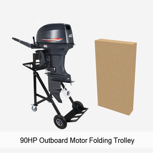 Chariot de transport pliable robuste pour moteur hors-bord de bateau, capacité de 375 lb, avec roues, pour moteur de bateau jusqu'à 90 CV - Product Image 3