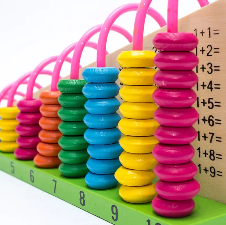 Kleuterschool Voorschools Onderwijs Gebruik Uitstekende Producten Baby Educatief Speelgoed Houten Materiaal Abacus Speelgoed Kids