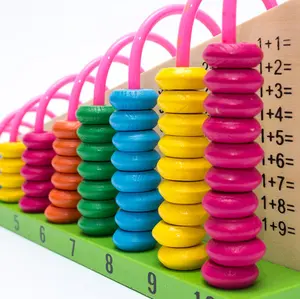 Kindergarten Schule Frühe Bildung Verwenden Sie aus gezeichnete Produkte Baby Lernspiel zeug Holz material Abacus Toy Kids