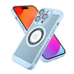 OEM Magnetic Honeycomb Heat Radiation Cover for iPhone 15 14 13 Pro Max with Cooling Wireless Charging Phone Case