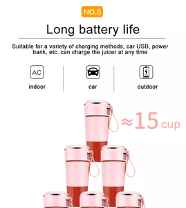 USB Powered xách tay máy xay sinh tố Mini Máy ép trái cây cam sản xuất nước trái cây chai nhựa cho du lịch cá nhân hộ gia đình xe ngoài trời khách sạn sử dụng - Product Image 4